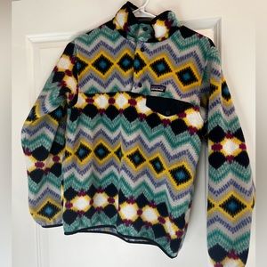 Women’s S Patagonia Synchilla Fleece Pullover Snap Top Pattern